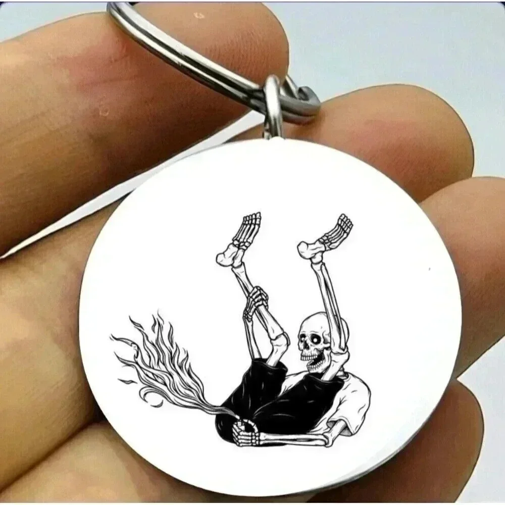 Skelton Hot Funny Joke Prank Keychain Art Horror Halloween